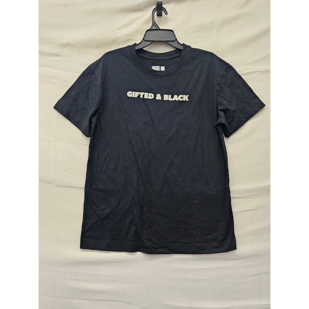 Black History Month Mens Gifted & Black T-Shirt Black Cotton Blend Size Medium